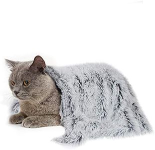 PJYuCien Fluffy Fleece Calming Pet Throw Blanket, Super Soft and Warm for Indoor Cats and Dogs, Small 16 * 24", Machine Washable, Grey Puppy Blanket