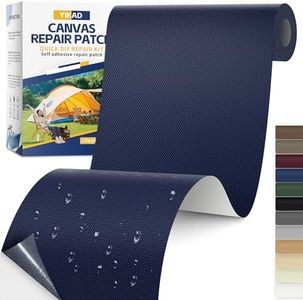 YIKAD Fabric Repair Tape, Self Adhesive Canvas Repair Patch, Waterproof Outdoor Canvas Tape/Patch Kit for Sun Shades Clothing Tent Awnings Boat Cover Couches Dark Blue 4x71 inch