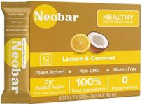 NEOBAR Fruit and Nut Bars - Plant-Based Vegan Snack Bars, Gluten Free Dairy Free Snacks, No Added Sugar, No Preservatives, Non-GMO | Lemon & Coconut,12 Count
