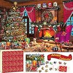 Bestbase Christmas Puppies Advent Calendar 2023 Jigsaw Puzzle - 24 Boxes Packing 1008 Pieces Holiday Puzzle for Adults and Kids, Christmas Countdown Puzzles Gift Decorations 27.5inx19.7in