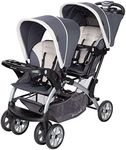 Baby Trend Sit N' Stand Multi-Use Easy Fold Travel Toddler and Baby Double Stroller with Safety Harness and Storage Basket, Magnolia