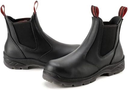 SUREWAY Men's Slip On Fire & Safety Work Boots Composite Toe Black 7.5
