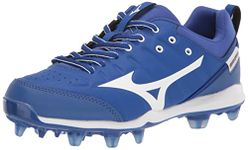 Mizuno women's 320639.5200.14.1050 9-Spike Advanced Finch Elite 5 TPU Molded Softball Cleat, Royal-white, 8.5