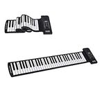 61 Keys Roll Up Piano Portable Electric Piano Keyboard, Small Roll Up Piano Keyboard Silicone Foldable Piano, Small Piano Keyboard Waterproof, for Kids for Beginners Great Gift