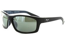 Maui Jim Men’s 766-02MD Sunglasses, negro mate-blanco-azul, 61/17/127
