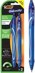 BIC Gel-ocity Quick Dry Gel Ink Pen Medium Point (0.7 mm) - Blue, Pack of 2 Gel Pens, 7355672