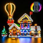 LocoLee RC Led Light Set Compatible with Lego Santa's Post Office Led Decoration Lighting Kit Compatible with 10339 Building Blocks Model,Only Lights Set,No Model