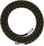 Master Airbrush Premium 6 Foot Nylon Braided Airbrush Hose with Standard 1/8" Size Fitting on One End and a 1/4" Size Fitting on The Other End (Hose Color May Vary)