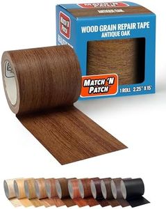 MATCH 'N PATCH Realistic Wood Grain Repair Tape - Durable Multi-Use Adhesive Tape for Furniture, Floors, Cabinets, Windows, Doors, RV, Home Decor & DIY Projects - Antique Oak, 2.25 in x 15 feet