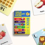 The Curious Bees - Toddler Vocabulary Builder - Brick I | Learn 6 Topics & 178 Objects from 112 Tear-Resistant Laminated Flash Cards | Ideal for Early Learning at Home | BIS Approved