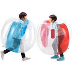 Bumper Balls, 2 Pack Inflatable Body Bubble Soccer Ball, Theefun 36inch Durable PVC Vinyl Bopper Toys for Kid Physical Outdoor Active Play, Giant Human Hamster Knocker Body Zorb Ball