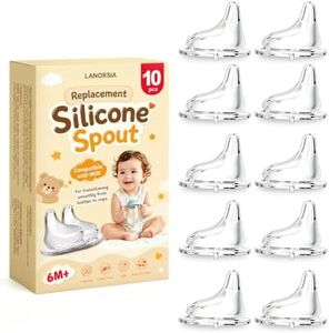 LANORSIA Sippy Cup Nipples Compatible with NUK 10-Pack for 6M+