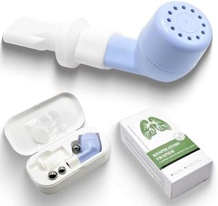 BOKANG Breathing Trainer, Breathing Exercise Device for Lungs, Flutter Valve Clearing Device, Mucus Removal, Equipped with 3 Balls and Box, Suit for Lung Rehabilitation Clients and Lung Exerciser