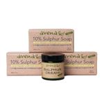 Avena Sulphur Soap & Avena Sulphur Cream Sulfur Ointment Skin Care For Acne Sulphur Ointment Sulfur Soap Large 200g Bar