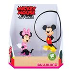 Bullyland 15083 Disney Mickey and Minnie Toy Set in Gift Box, 2 Pieces, Lovingly Hand Painted Figures, PVC Great Gift for Boys and Girls for Imaginative Play