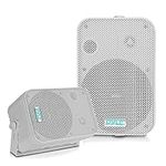 Pyle PDWR50W Indoor Outdoor Waterproof Hi-Fi Patio Speakers with Bookshelf Wall Mount