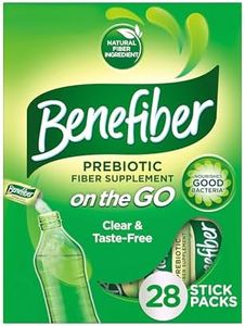 Benefiber On the Go Prebiotic Fiber Supplement Powder for Digestive Health, Daily Fiber, Unflavored - 28 Sticks (3.92 Ounces)