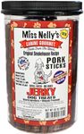 Miss Nelly's- All Natural Pork Jerky Dog Treats Made in USA Only-Original Smoke House Recipe-Minimally Processed Soft Sticks Dog Jerky Treats-32 oz. Jars
