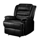 Artiss Recliner Chair Black Leather