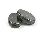 QYLHH 2 Pcs Green Hot Massage Stones Set Natural Jade Rock SPA Massager 3.14 x 2.36 in(6x8cm)