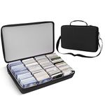 Minahao Large Trading Card Storage Case for 3000+Cards,Sports Card Storage Box Compatible with Cards Against Humanity Game/Baseball Cards/Soccer Cards/Football Cards/Basketball Cards/TCG Cards. (Grey)