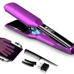 DORISILK 500 Degree High Temp Professional Hair Straightener，30s Fast Heating Ceramic Flat Iron ，2 in 1 Hair Straightener And Curler，Plasma Flat Iron Hair Straightener Get Frizz-Free and Shiny(Pink)