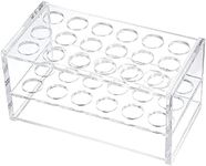 Clear Acrylic Test Tube Rack 18 Holes Test Tube Holder for 10ML/15ML Test Tubes (1 Piece)