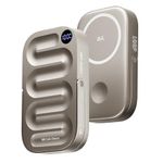 DailyObjects Loop Qi2 Certified 10000 Mah Mag-Safe Compatible Aluminium Wireless Power Bank|Fast Charging| Compatible with Samsung/OnePlus/iPhone 12/13/14/15/16/Pro Max|Pocket Size (Titanium)