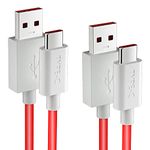 APETOO 5V 4A Dash Charge Cable for OnePlus 7/ 6T/ 6/ 5T/ 5/ 3T/ 3, Warp Charge for OnePlus 8 Pro/ 8/ 7t Pro/ 7t/ 7 Pro, 6FT 2 Pack for OnePlus Dash Charger Cables USB C Charging Cord