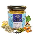 Satv Moon Latte Turmeric Golden Milk Mix I 11 Herbs I Relaxation & Calmness, Destressing, Revitalize, I Brahmi, Shankhpushpi, Rose, Ashwagandha, Fennel I 150 Cups