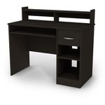 South Shore Axess Desk with Keyboard Tray, Black
