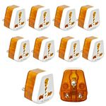 Hi-Plasst 16 amps Converter Plug (Pack of 10) 6ampere to 16ampere 3-Pin International 16 amp Socket for Big Size 16 Ampere Plug Tops for Geysers A/C Refrigrator Microwave,etc