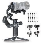 Feiyutech SCORP Mini 3 Kit [OFFICIAL] AII-IN-ONE 3 Axis Gimbal Stabilizer for Mobile Phone/Mirrorless/Action Camera,Smartphone,2KG(4.4 lbs) Payload,AI Tracking 4.0,Phone Clamp with Cooling Fan