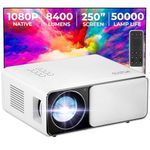 WZATCO Yuva Plus (Upgraded) Native 1080P Full HD Projector with 4K Support, 8400L (Best in Segment), 250" Screen | 5 Watt HiFi Speaker | Slide Lens Door