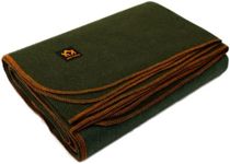 Arcturus Military Wool Blanket - 4.5 lbs, Warm, Thick, Washable, Large 64" x 88" - Great for Camping, Outdoors, Survival & Emergency Kits (Olive Green)