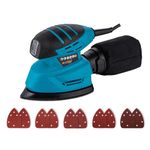KATSU Tools Electric Detail Sander, 130W Palm Sander for Wood with Dust Collection and 10 PCs Sanding Pads, for Home Decoration DIY Furniture Finishing (Budget)