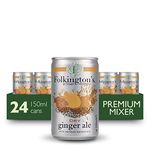 Folkington's Dry Ginger Ale, 24 Pack, Artisan Mixer with Natural Botanics, 3 x 8 Pack of 150 ml (24 Cans Total)