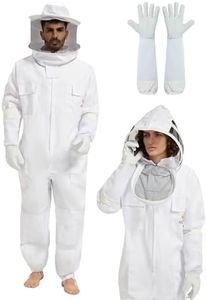 ANDES Pro Bee & Wasp Suit, Sting Proof, 2 Ventilated Veils & Gloves XL