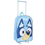 Bluey Children’s Luggage Suitcase - Foldable Trolley Bag 39 x 27cm 2 Wheels Extendable Handle - Travel Bag with Wheels