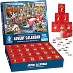 Puzzle Advent Calendar 2024 Christmas Jigsaw Puzzles for Kids and Adults, Xmas Dogs 1008 Pieces, 24 Days Countdown to Christmas, Stocking Stuffers Christmas Puzzles Gift