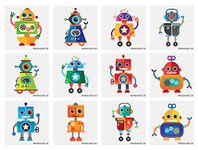 Henbrandt 72 x Robot Temporary Tattoos Children's Birthday Loot Party Bag Filler