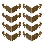 Tiazza 8Pcs Right Angle Brass Box Corner Protector Corner Braces Hardware Desk Edge Guards Wood Jewelry Box Photo Frame Accessories