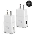 Fast Charging Block, USB Adaptive Fast Wall Quick Charger Box Phone Tablet Plug Adapter Compatible Samsung Galaxy S21 S20 S10 S9 S8 S7/ Edge/Plus/Active, M1/J7 Note8/9/10/20 EP-TA20JBE (2 Pack, White)