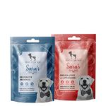 Heads Up For Tails Huft Sara'S Dog Treats Combo Chicken Jerky With Applesauce & Dehydrated Anchovy Wafer- Pack of 2(For All life stages)