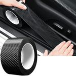 Brienstripe Car Door Sill Protector Bumper Protector, Carbon Fiber Car Wrap Film, Car Sticker Protector Strip, Anti Scratch Tape, Waterproof Protection Film.2Inch*5Meter