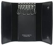 VISCONTI Enzo Collection Dino Leather Key case/Wallet ENZ76 Black Shadow