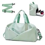 HEKOBAG Gym Bag Womens with Shoes Compartment and Wet Pocket, Dry Wet Separated Gym Bag Sport Duffel Bag Overnight Bag Large Capacity Weekender Bags Pilates Bag Yoga Mat Bag for Sport Yoga Vacation