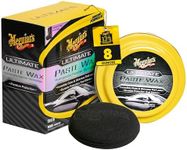 Meguiar's Ultimate Paste Wax, Premium Car Wax for a Deep Gloss with Lasting Protection, Easy to Apply and Remove, Clear Coat Safe, Microfiber Towel and Applicator Included, 8 Oz Paste