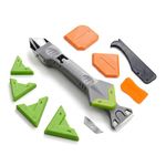 Caulk smoothingand Grouting Tool, Silicone Remover，Sealant Trimming and Removal Tool with Grout Squeegee for Bathrooms, Windows, Doors, Kitche