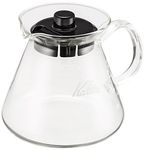 Kalita (Carita) Coffee Server I Pour Over Carafe I 500ml (17oz) I Pot Fits Kalita Drippers I Heat Resistant Glass I Made in Japan I, Single Cup, Clear